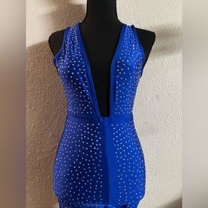 Royal blue bedazzle jumpsuit